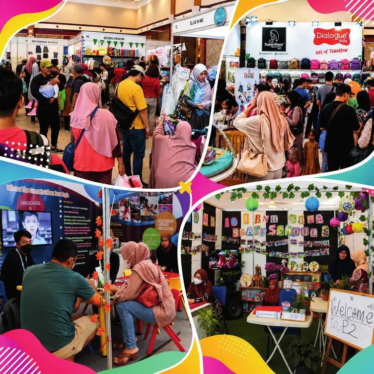 Suasana ramai pengunjung dan tenant Baby & Kids Expo